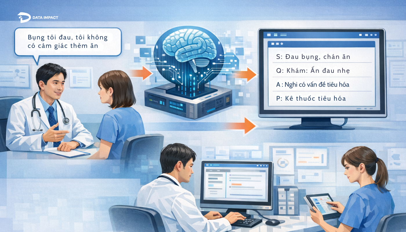 Image Hệ thống AI nhận dạng giọng nói và tự động ghi chép SOAP cho cơ sở y tế